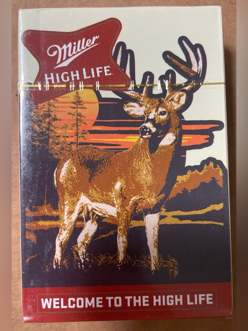 NEW SEALED Y2K Miller High Life Beer Playing Poker Deck Of Cards Collectors Deer